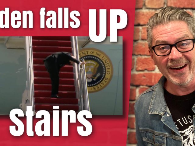 Biden Falls UP the Stairs