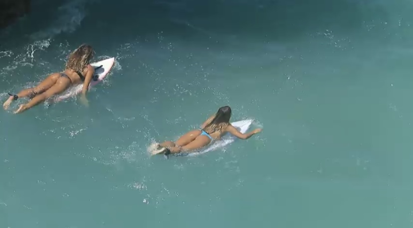 Surfer Girls Tearing It Up in Uluwatu