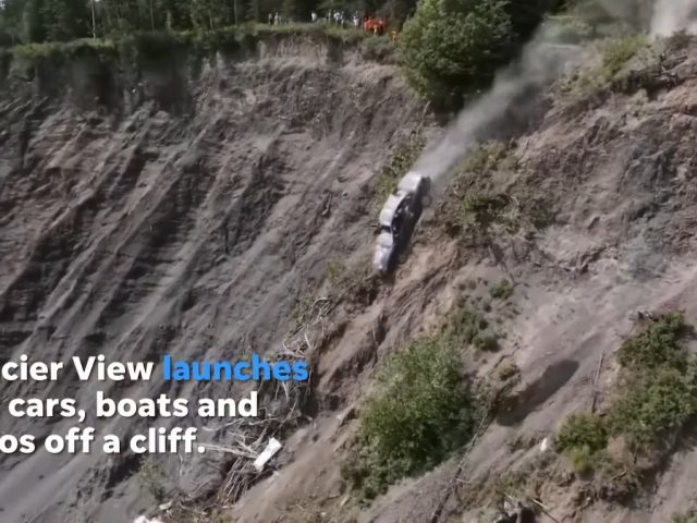 Alaskan Town Launches Vehicles Off Cliff to Celebrate July 4