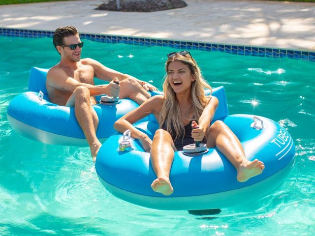 Motorized Pool Float? Oh, hell yes!
