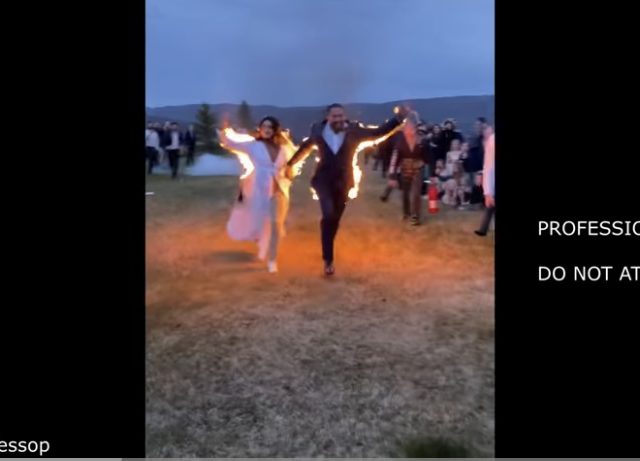 Wedding Couple on Fire!