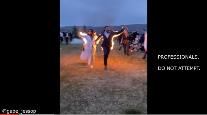 Wedding Couple on Fire!