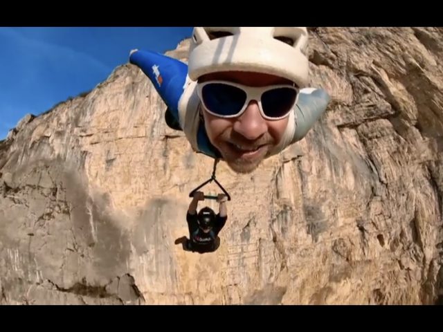 World’s First Wingsuit Zipline! Oh, hell no.
