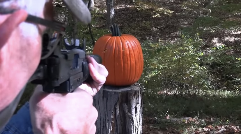 Yes. This guy is carving a pumpkin with an Uzi (video)
