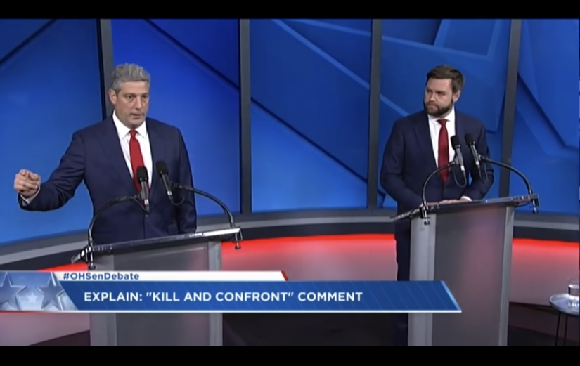 Tim Ryan went a little nutty at a debate. Talking a lot about: “Kill and Confront” the “Extremists” Republican MAGA movement