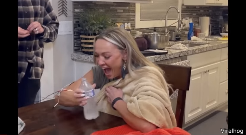 When you’re trying to drink water but you’re getting electrocuted. (video)