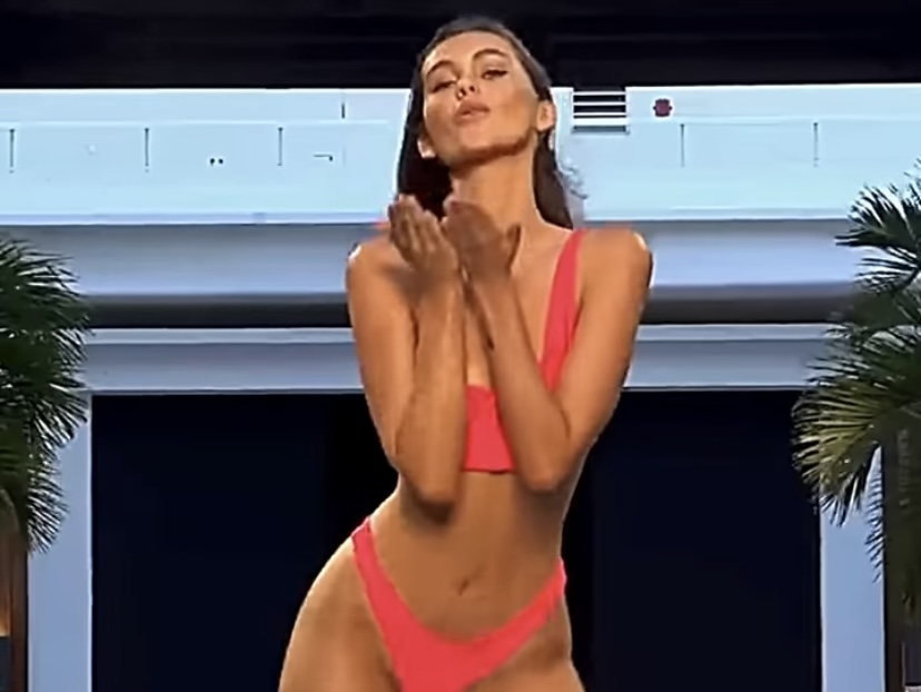Lily Easton at Miami Swim Week. (video)