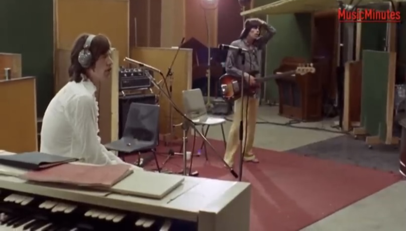 The Rolling Stones work out Sympathy for the Devil. Rare look behind the music. 1968 (video)