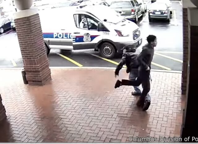 Random dude trips thief. Haha! (video)