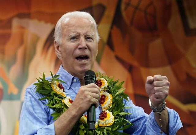 Hawaiian wildfire survivors are comforted by story of Biden almost losing his corvette one time. Almost. (video)