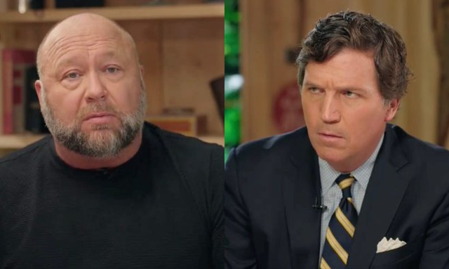 Tucker Carlson interviews Alex Jones. Yup. And they got into everything.