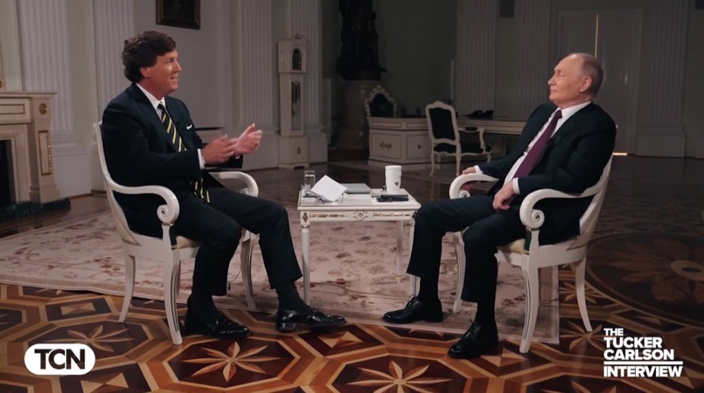The Tucker Carlson Interview with Putin that has the media worried. They should be. (video)