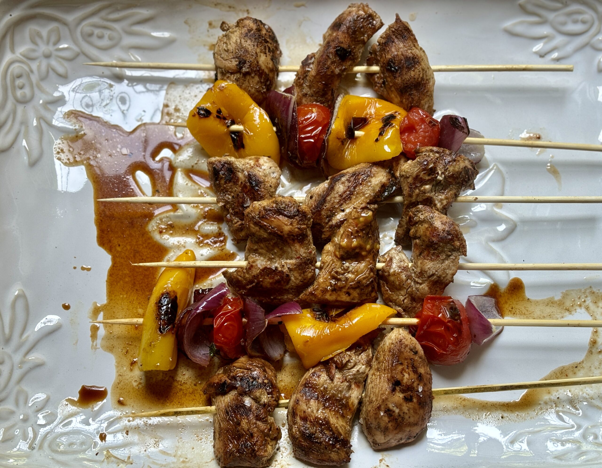 Some like it hot.. Jamaican Jerk Chicken kebob Happy Memorial Day
