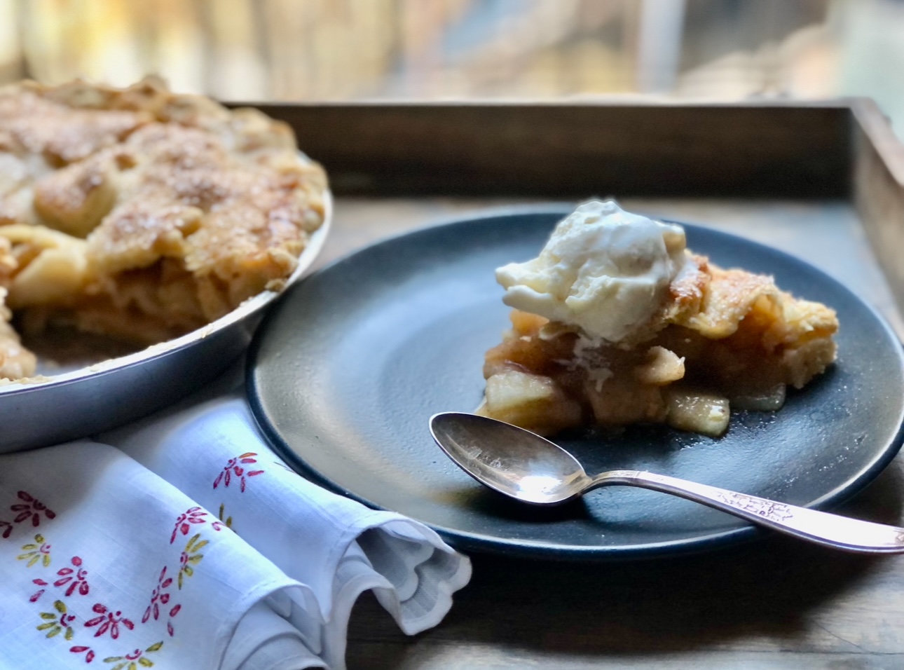 Thanksgiving… homemade cranberry/orange sauce and apple pie