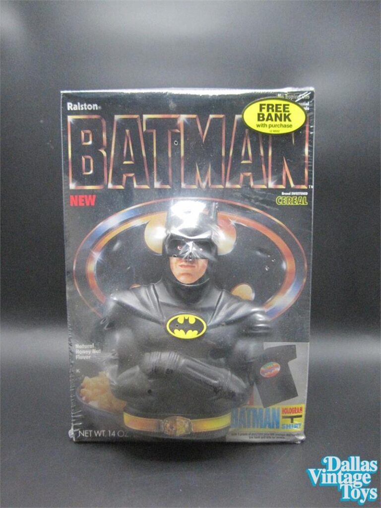 Batman cereal circa 1989 with the cereal box prize