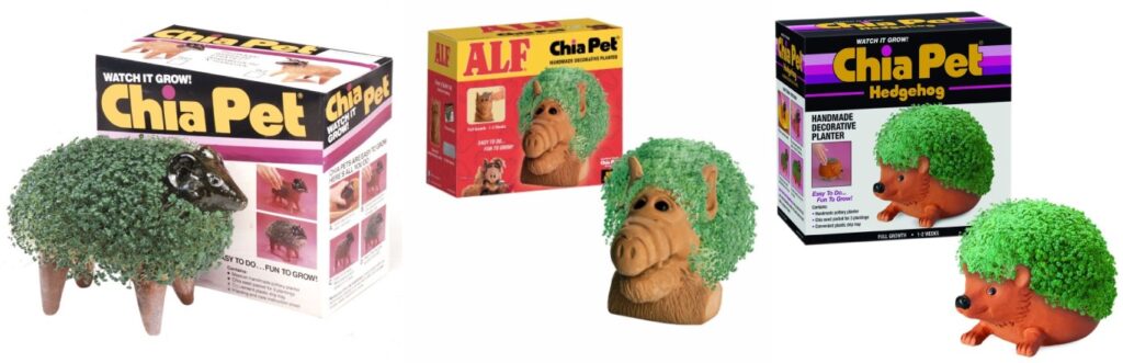 Chia Pets Original Ram, Alf, and the Hedgehog