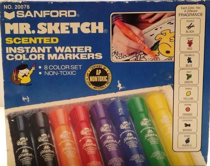 Riding high with Mr. Sketch scented markers. Those were the days.