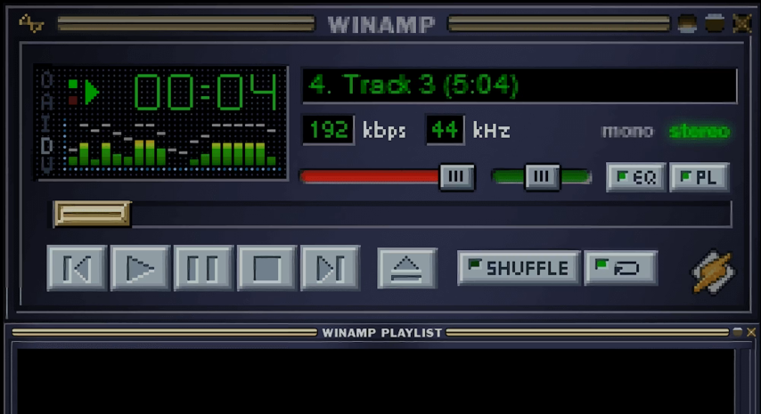 Winamp. Gateway to the digital music phenomenon.