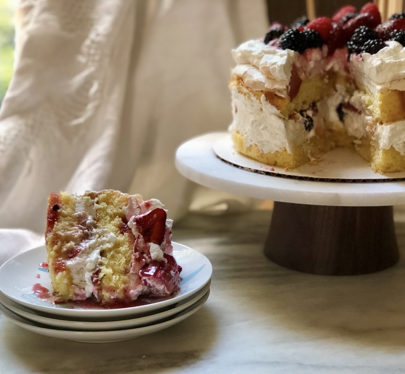 Summer berry brita cake