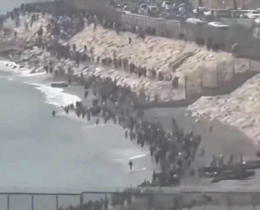 Wild videos of Spanish border overwhelmed. RIP Spain.